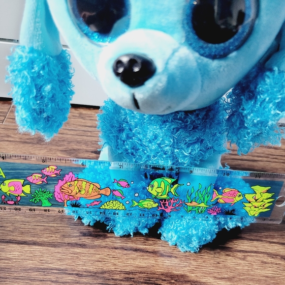 The Beanie Boo's Collection Ty Blue Mandy Dog NEW Big Eyes 2017 Stuffed Dog NEW - Picture 14 of 15